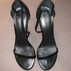 Stuart Weitzman Black Heeled Sandals